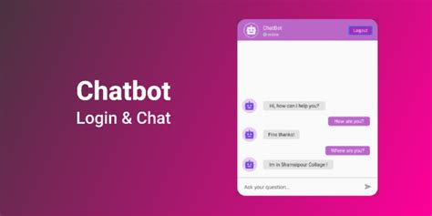 chatbot log in.